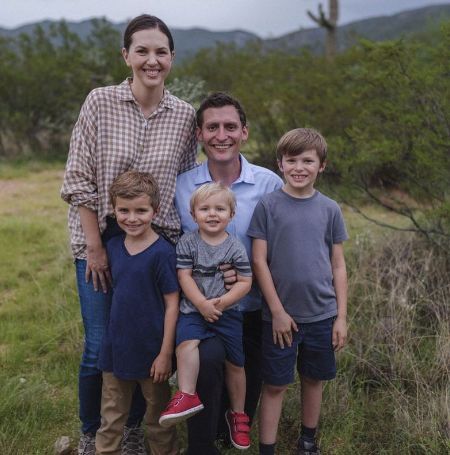 Blake Masters and his loving wife, Catherine Blanton, took a family picture along with their kids.